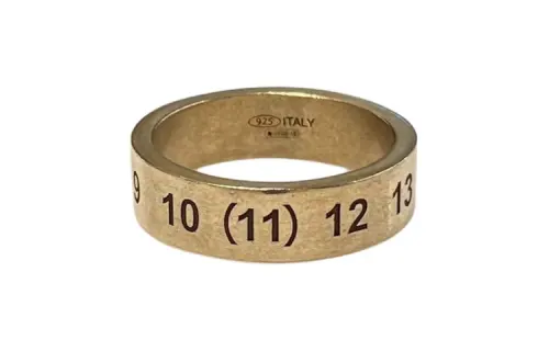 Maison Margiela Silver Rings Unisex Gold