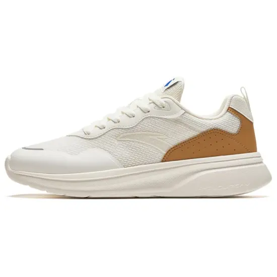 ANTA Chunky Sneakers Men Low-Top Ivory White/Light Brown