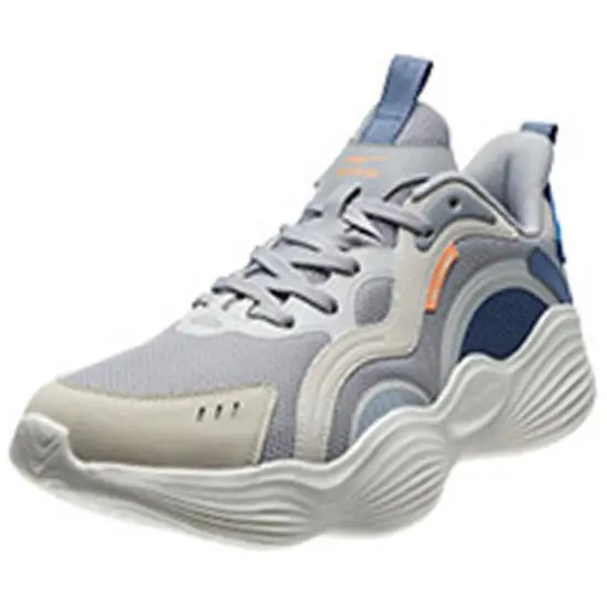Erke Running Shoes Men Low-Top Gray Gravel/Wild Gray
