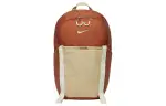 Nike Fabric Backpack Regular Unisex Sunrise Fire Red & Sesame Brown & Vapor Green