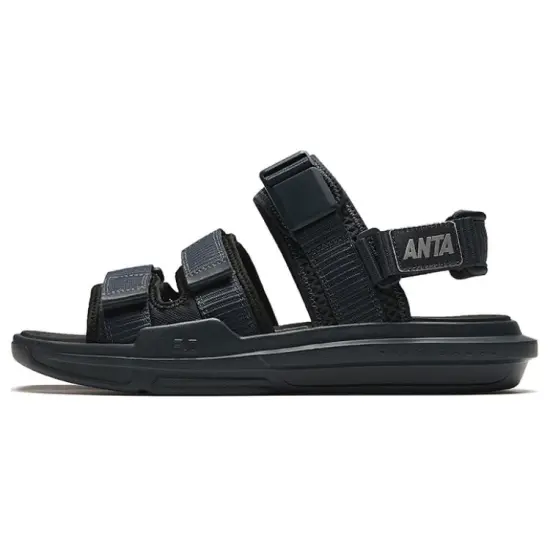 ANTA Bastard Beach Sandals Men Crab Gray/Basic Black