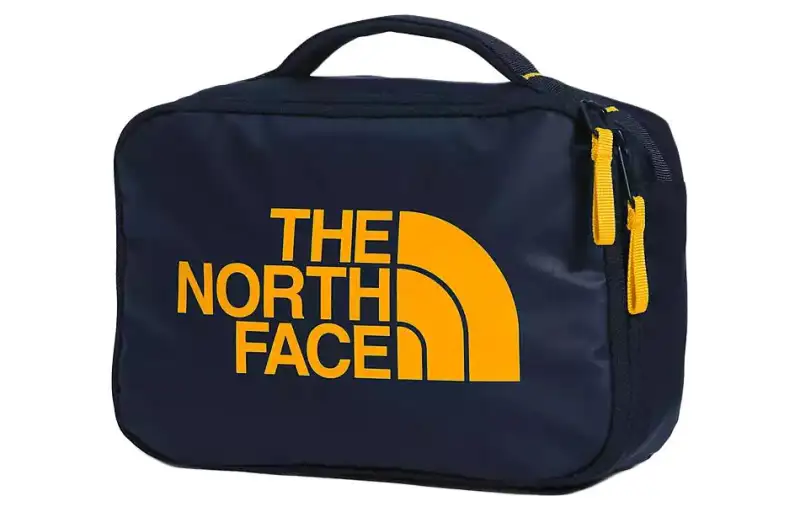 THE NORTH FACE 3.2L Handbag Outdoor Bag Recycled Polyester Black Orange Unisex