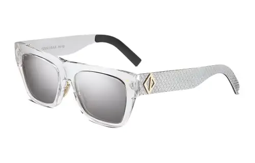 DIOR Square Sunglasses Unisex Silver