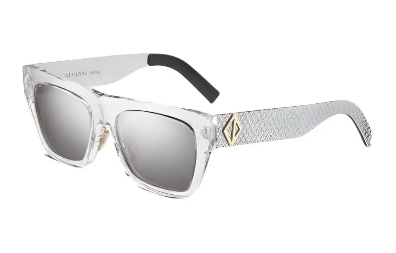 DIOR Square Sunglasses Unisex Silver