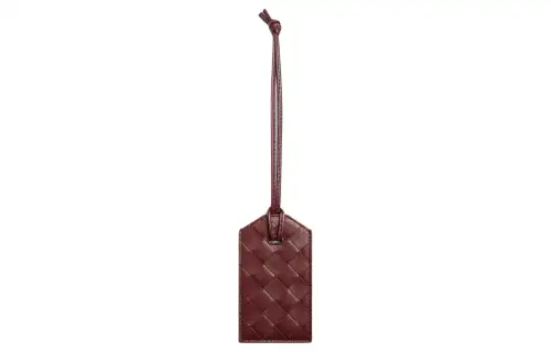 Bottega Veneta Lambskin Label Clip Bag Merch Women's Cherry