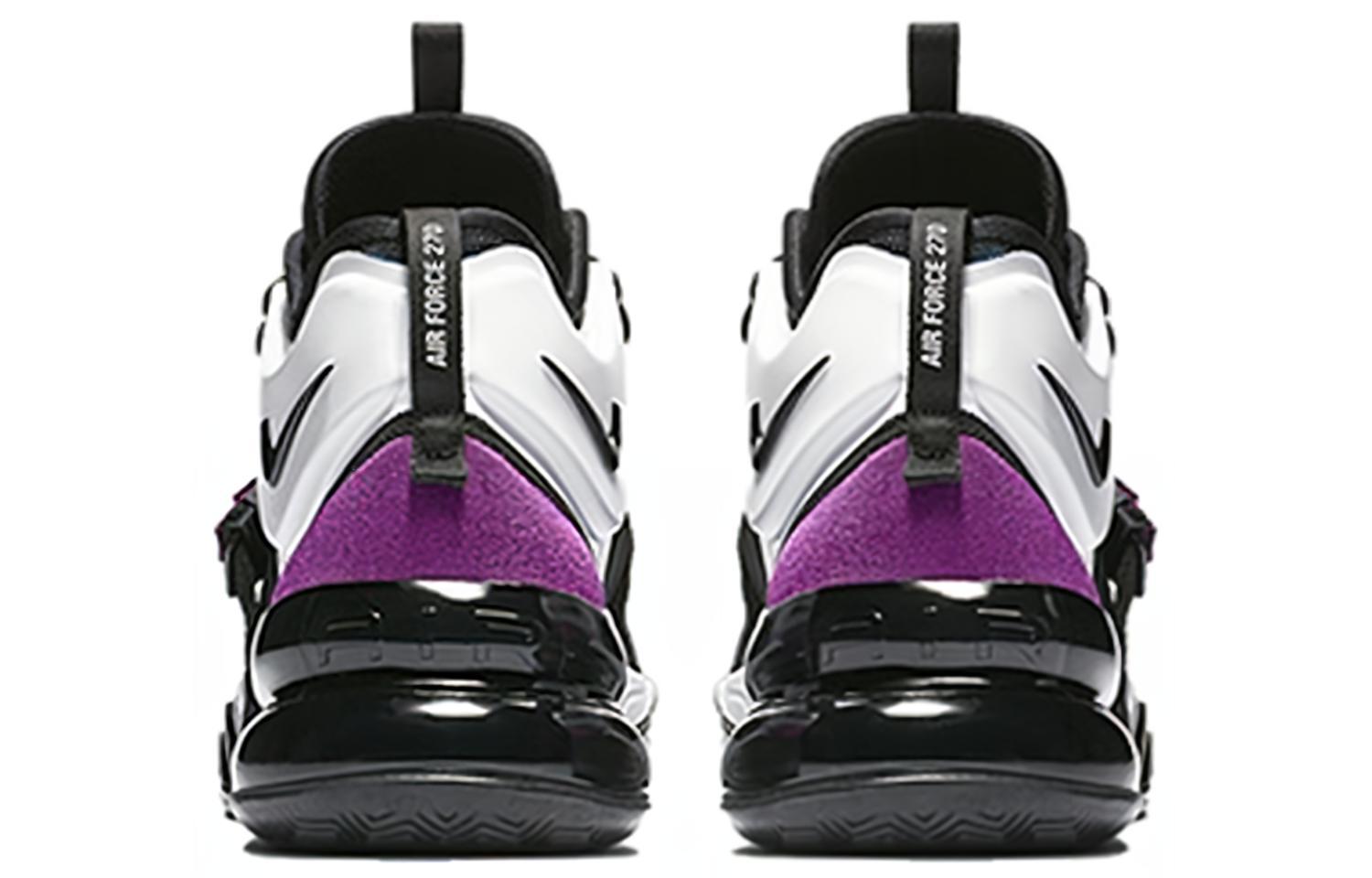 Мужские кроссовки Nike Air Force 270 (черно-бело-фиолетовые) — фото 5