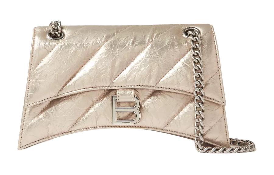 Balenciaga Crush Small Chain Shoulder Bag Women's Black