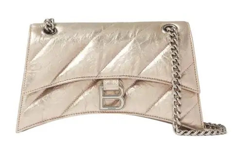 Balenciaga Crush Small Chain Shoulder Bag Women's Black