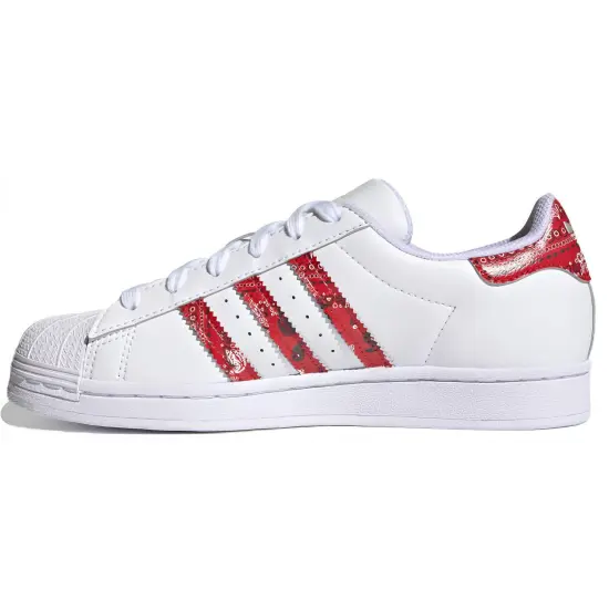 Adidas Originals Superstar Series Skateboarding Shoes Women's Low-top White/crimson