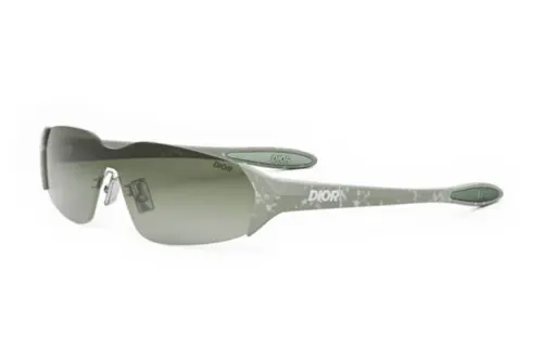 DIOR Irregular Shape Sunglasses Men's Green