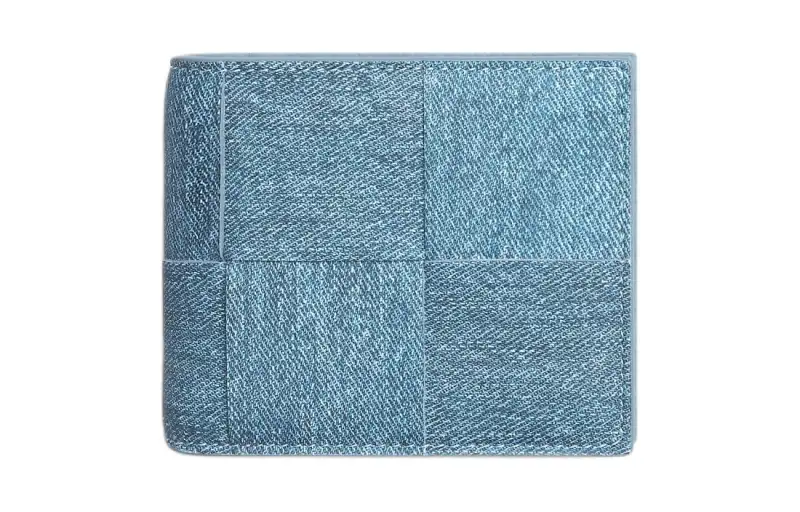 Bottega Veneta CASSETTE Lambskin Card Holder, Wallet Men's Blue