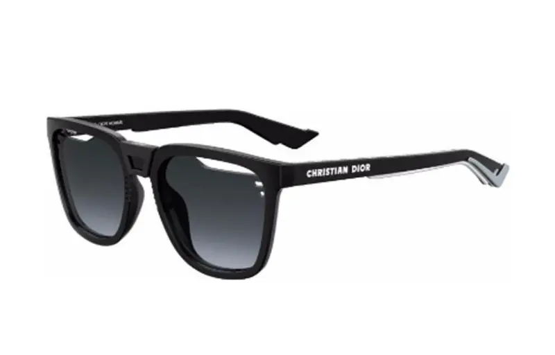 DIOR Resin Irregular Shape Sunglasses Women's Black