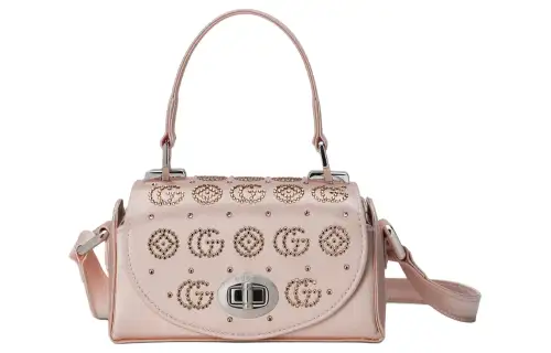 GUCCI Silk Satin Fabric Portable Crossbody Bag, Shoulder Bag Kids' Light Pink
