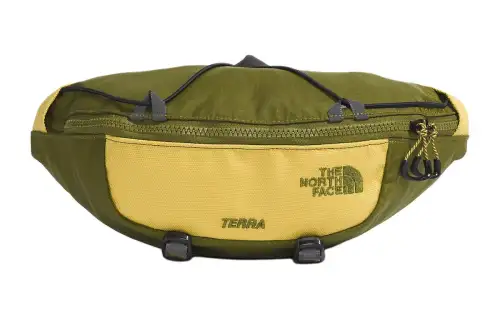 THE NORTH FACE 3L Outdoor Bags Recycled Nylon Green Yellow Unisex