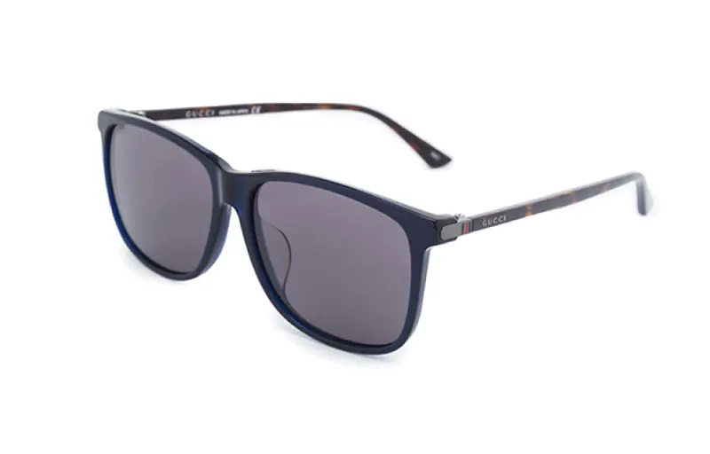 GUCCI Square Sunglasses Men's Black