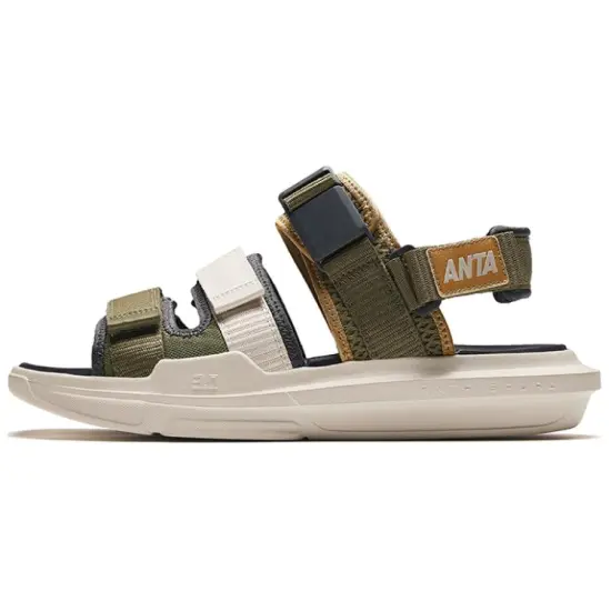 ANTA Bastard Beach Sandals Men Forest Green/Men's Gray/Cocoa Brown