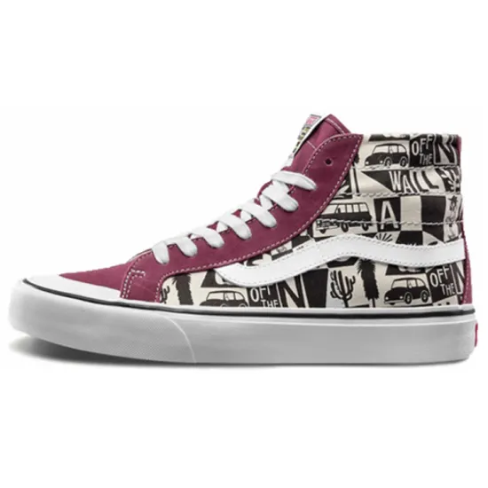 Vans SK8 Skateboard Shoes Unisex High-top Red/White