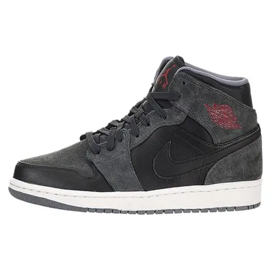 Jordan 1 Retro Mid Black Gym Red Anthracite
