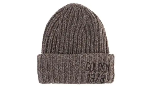 【Zoomed Imagery】logo-embroidered knitted beanie