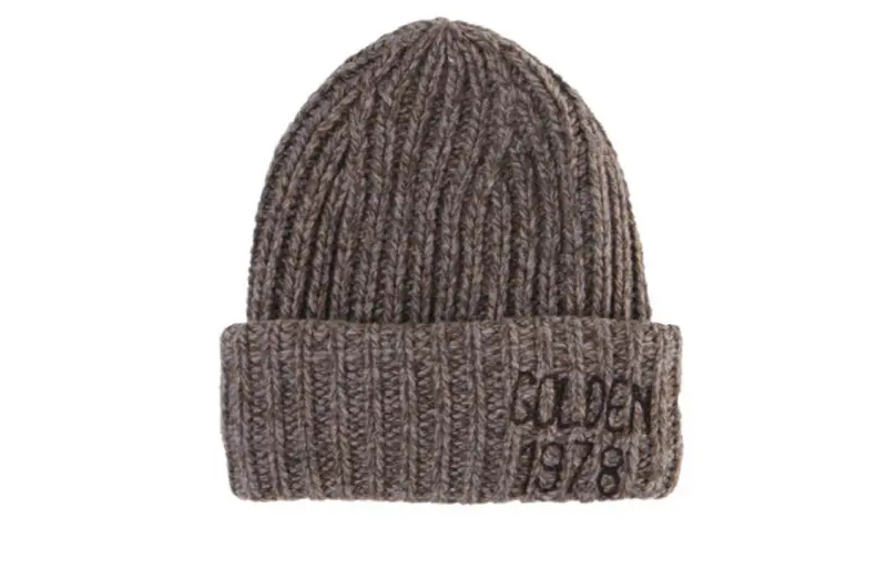 【Zoomed Imagery】logo-embroidered knitted beanie