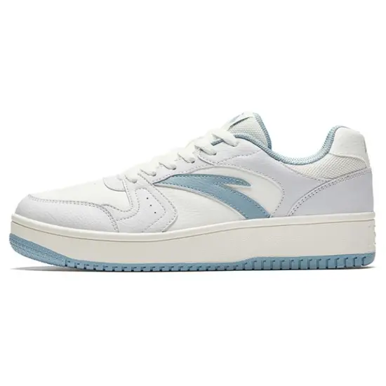 Anta Anti Slip And Wear Resistant Lightweight Low Top Skateboard Shoes Men's White Blue
