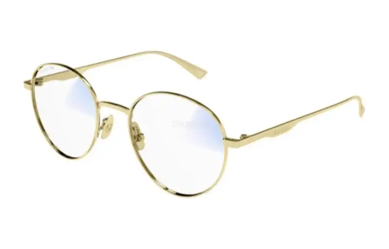 GUCCI Round Eyeglass Frames Men's Gold