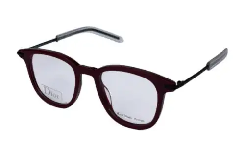 DIOR Acetate Square Eyeglass Frames Men's Red