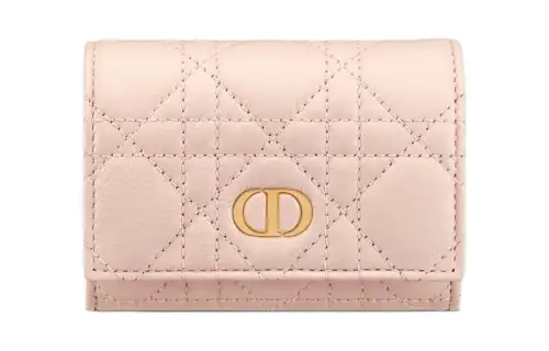DIOR Soft Calfskin Wallet Women's Rouge Pink