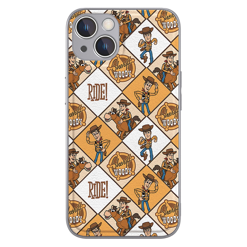Disney Disney ABS+PC material Toy Story Woody anti-fingerprint leather leather texture cooling lens all-inclusive protection mobile phone case suitable for Apple 15/14/13/12/11/XR/XS/PLUS/PRO/MAX