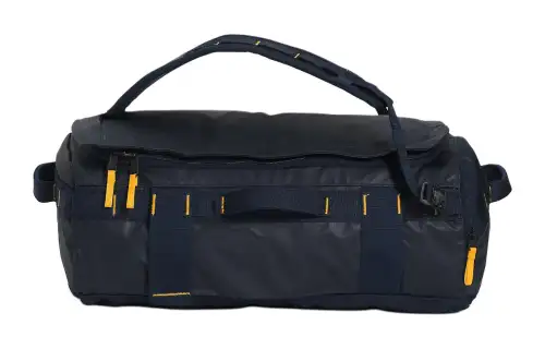 THE NORTH FACE Handbag Backpack Travel Bag Outdoor Bag Recycled Polyester Marine Blue & Gold Unisex
