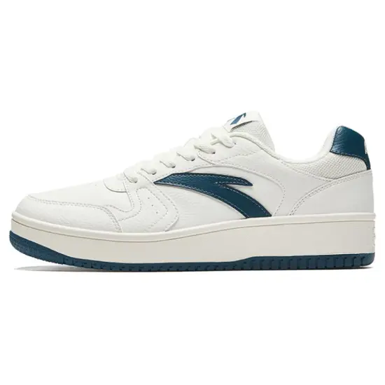 ANTA Skateboard Shoes Men Low-Top Ivory White/Celadon Green