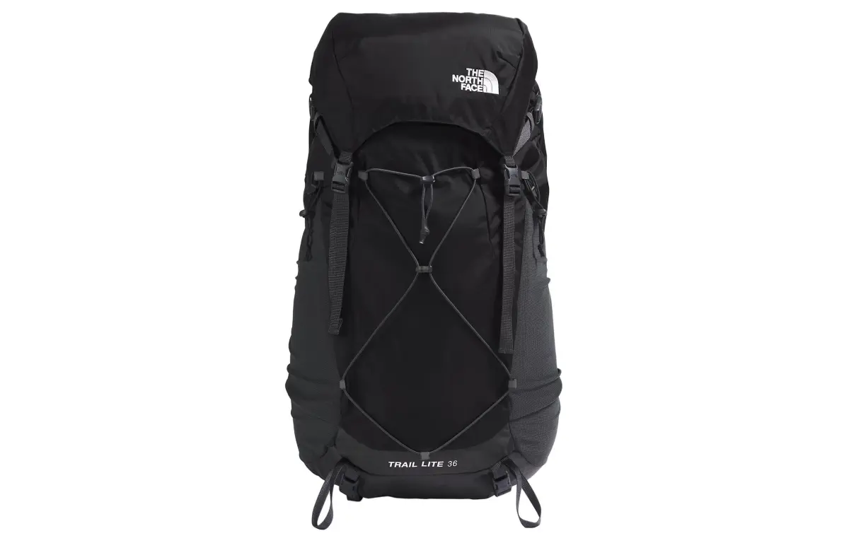THE NORTH FACE Backpack Outdoor Bag Recycled Nylon Black & Asphalt Gray Unisex