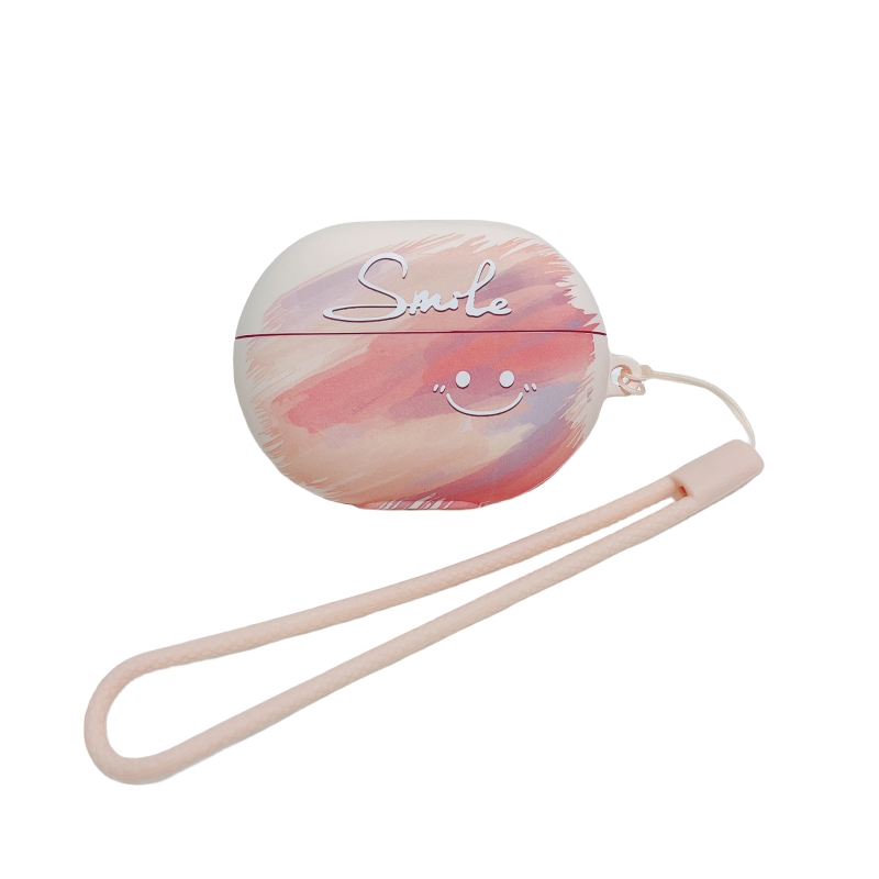 Baohuguang is suitable for Huawei FreeClip/FreeBuds 3/4e/5i/FreeBuds SE2 TPU with lanyard, smiling colorful cloud creative ins style cute all-inclusive protection and anti-fall earphone case