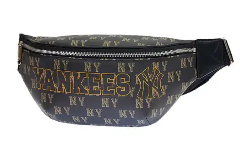 MLB Artificial Leather Shoulder Bag, Crossbody Bag, Fanny Pack Regular Unisex Black