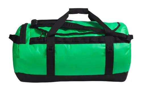 THE NORTH FACE 95L Outdoor Bags Recycled Polyester Emerald Green & Black Unisex