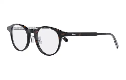 DIOR Acetate Oval Eyeglass Frames Men's Black