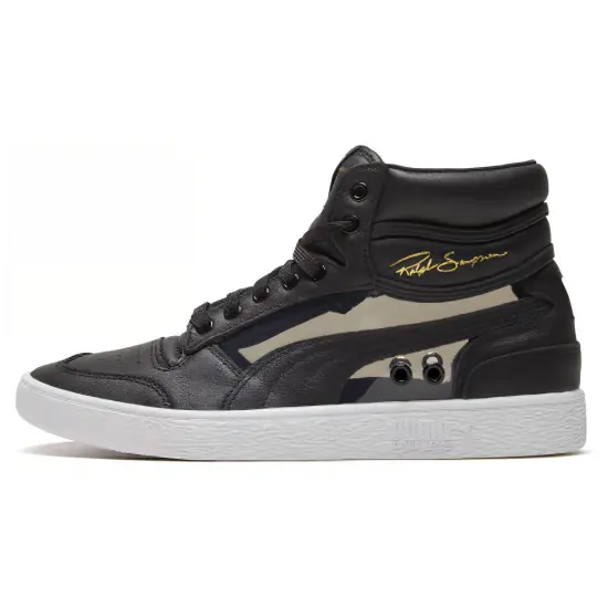 Puma Ralph Sampson Skateboarding Shoes Unisex High-top Black