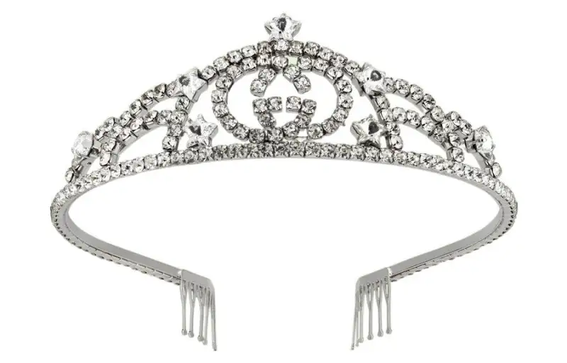 GUCCI Metal Headband Women's Silver