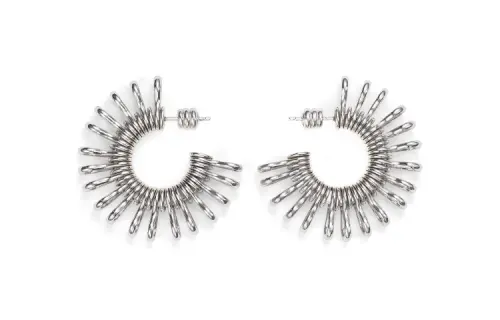 Bottega Veneta 925 Sterling Silver Earrings Women's Silver