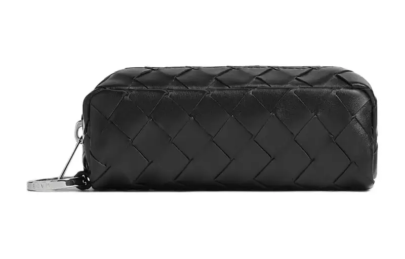 Bottega Veneta Intrecciato Calfskin Clutch Small Men's Black