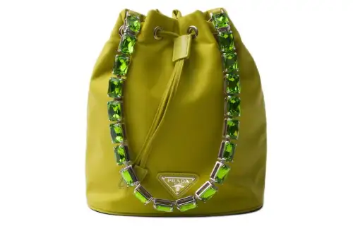 PRADA Recycled Nylon Handbag, Shoulder Bag, Crossbody Bag Mini Women's Green