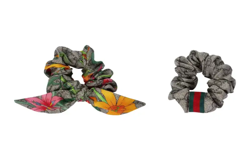 GUCCI Hair Ties Women's Beige/Ebony