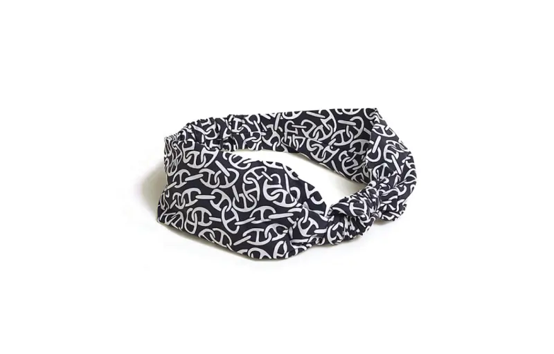 HERMES Hair Bands Women's Black Blue