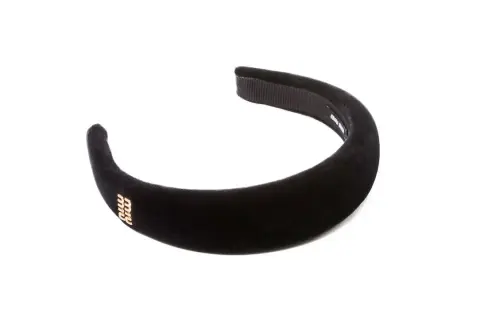 MIU MIU Fabric Headbands Women's Black