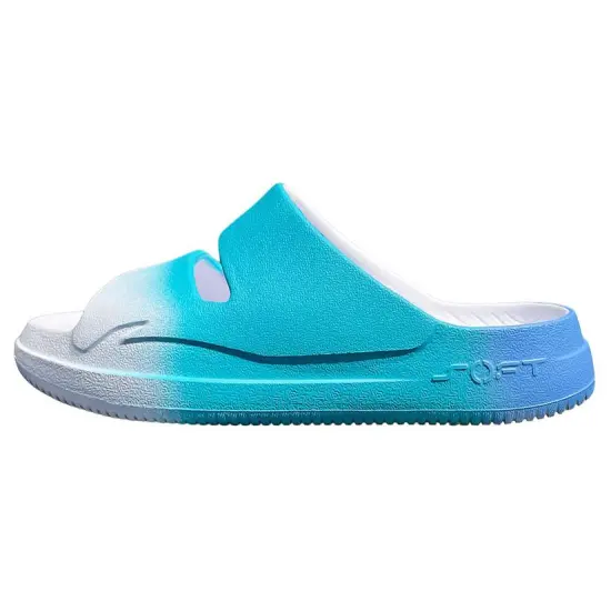 LINING Soft Series Slide Slippers Unisex Standard White/Bright Sky Blue