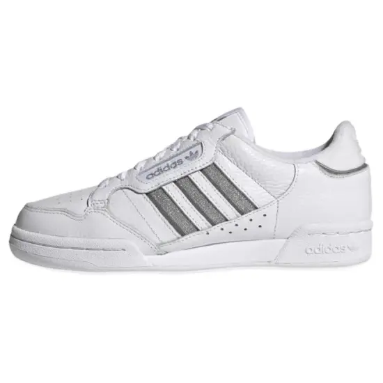 Adidas Continental 80 Stripes White Silver Metallic Women's