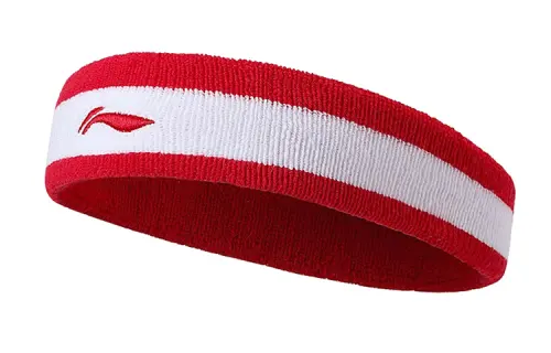 Li Ning Hair Bands Unisex White Red