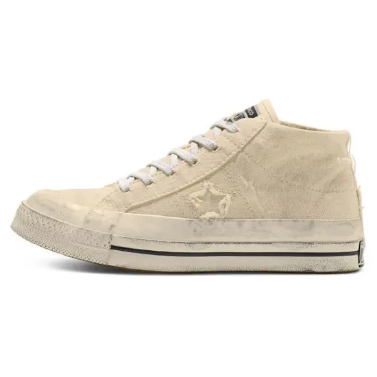 Converse One Star Canvas Shoes Women's Mid-top Brown/white