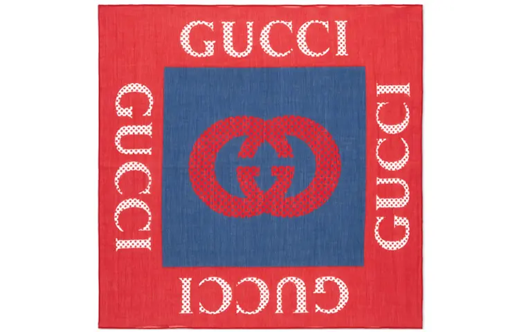 GUCCI Logo Headwraps Kids Blue Red