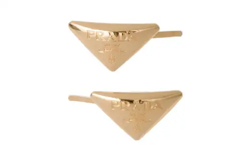 【Previous Season】triangle-logo hair clips (set of two)